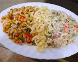 A picture of step 7 of Vegetarian Pasta Chaat/Salad.