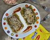 A picture of step 9 of Open Grilled Paneer and Cheesy Corn Maggi Sandwich.