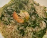 A picture of step 2 of Shrimp Risotto with Tuscan Kale Pesto.