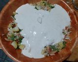A picture of step 5 of Alu Dahi Pholki Chat.