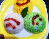 A picture of step 6 of Tiranga Rice.