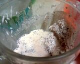 A picture of step 2 of RICE WATER .grammas agua de horchata.