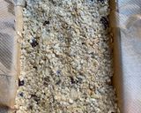 A picture of step 1 of Healthy flapjacks with chia seeds, fruit and peanut butter.