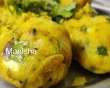 A picture of step 2 of Cheese Stuffed Vada Pav Burger.