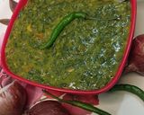 A picture of step 8 of Green Fenugreek leaves saag/ Methi saag ☘️☘️💚.