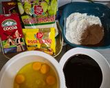Foto langkah ke 1 dari resep Bolu Coklat Topping Keju.