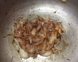 A picture of step 5 of Palak gosht.