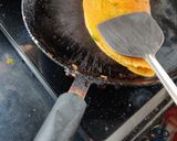 A picture of step 5 of Besan chilla sandwich.