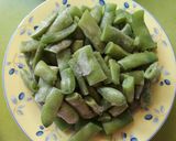 Foto del paso 1 de la receta Potaje de habichuelas verdes y garbanzos. Veggie y Normal