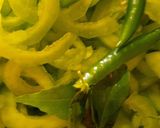 A picture of step 1 of Snakegourd coconut stir fry.