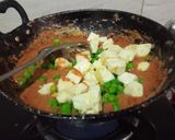 A picture of step 5 of Dhaba style matar paneer.