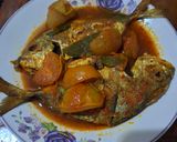 Foto langkah ke 7 dari resep Ikan Bawal Asam Pedas Tanpa Santan (4 ekor ikan).