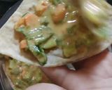 A picture of step 5 of Roti pizza.