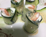 A picture of step 5 of Cucumber rolls.