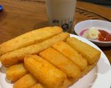 Foto langkah ke 7 dari resep Potato Cheese Stick & brown sugar boba Milk Tea.