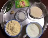 A picture of step 1 of Khaman Dhokla.
