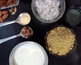 A picture of step 1 of Nuts phirni.