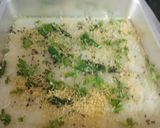 A picture of step 5 of Semolina Dhokla.