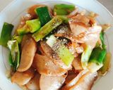 Hình bước làm 1 của món Củ cải muối xào nước tương (món chay)