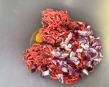 A picture of step 2 of Taste the difference beef burgers.