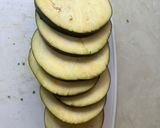 A picture of step 1 of Brinjal slice.
