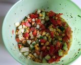 Rakott csirkemell, krumplipürével, vegyes salival recept fázis 8 fotója