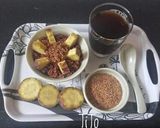 Hình bước làm 3 của món Cơm gạo lứt đỏ độn khoai lang