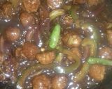 A picture of step 5 of Soyabean Manchurian.