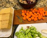 A picture of step 1 of Vegetables Braised in Coconut Milk.