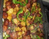 A picture of step 6 of Sausage pineapples.