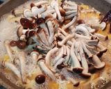 A picture of step 3 of Creamy Pumpkin Mushroom Soup.