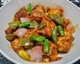 A picture of step 6 of Capsicum Chilli Chitol Muitha.
