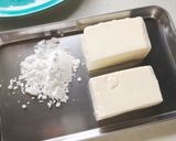 A picture of step 2 of Vegan "Tofu" steak.