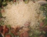 A picture of step 2 of Rice, Okra, and Tomatoes.