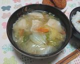 A picture of step 11 of Easy One-Pot Boiled Dumplings in Chicken Broth.