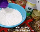 A picture of step 1 of Ghee and coconut milk chapat.