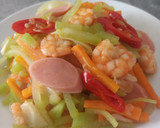 Foto langkah ke 5 dari resep Oseng Labu Siam, Udang, Sosis.