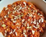 A picture of step 3 of Gajar halva.