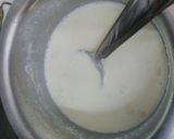 A picture of step 2 of Lychee kulfi in muti-coloured chia seeds pond.