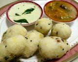 A picture of step 5 of Rice Moong balls.
