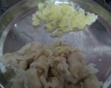 A picture of step 1 of Kache Kele Kabab (raw banana kabab).