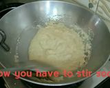 A picture of step 1 of Sooji Halwa.