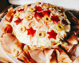 Foto del paso 8 de la receta: Torre de panqueques "Cena de Año Nuevo"