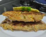 Foto del paso 5 de la receta: Pancakes🥯salados de vegetales🍗rellenos🫑de pollo y queso🧀🥑🧅