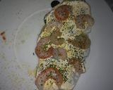 Foto del paso 5 de la receta Bacalao con gambas y mayonesa gratinado
