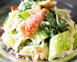A picture of step 16 of Microwave Broccoli and Imitation Crab with Sesame Mayo Salad.