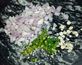 A picture of step 1 of Egg Bhurji (Indian-Style Scrambled Eggs).