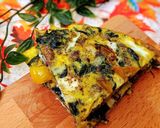 A picture of step 6 of Spinach mushroom frittata.