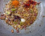 A picture of step 3 of Bathua bhujia.