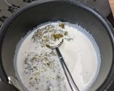 Une image de l'étape 4 de °Pâtes aux crevettes sauce crème et pesto°.
